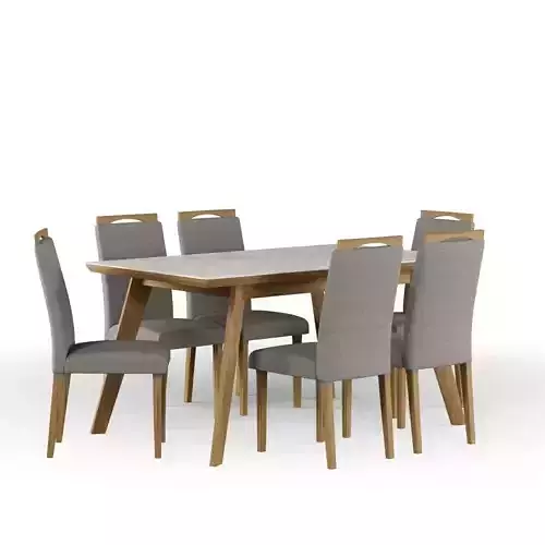 Table and Chairs Aline Betina 3D model