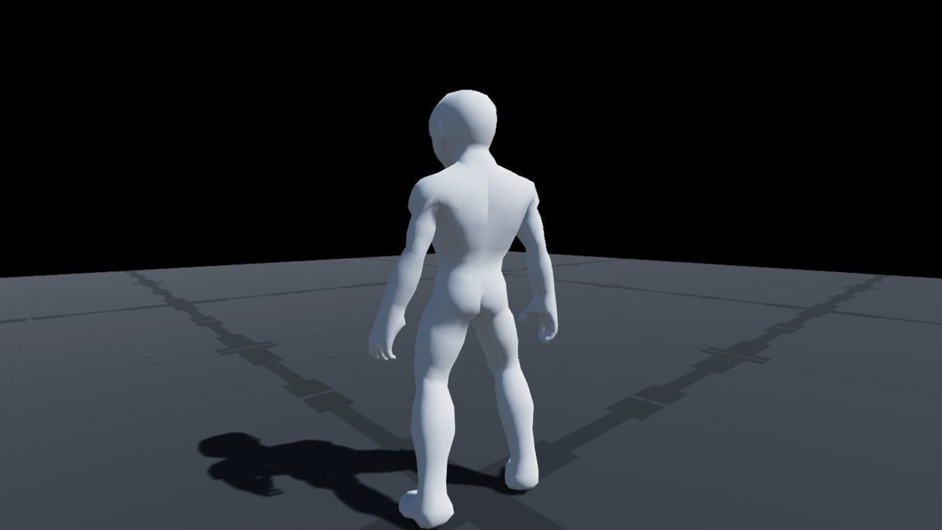 Stylized Male Base Mesh Low-poly 3D model_12
