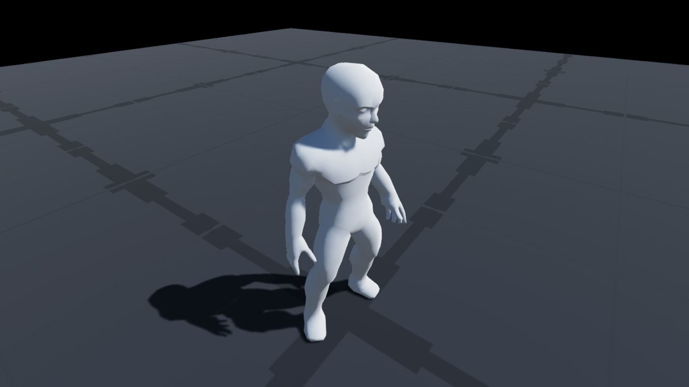 Stylized Male Base Mesh Low-poly 3D model_9