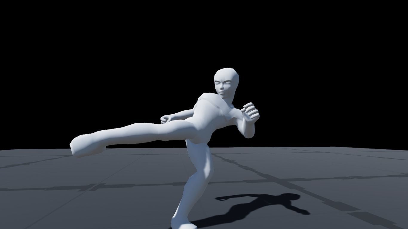 Stylized Male Base Mesh Low-poly 3D model_13