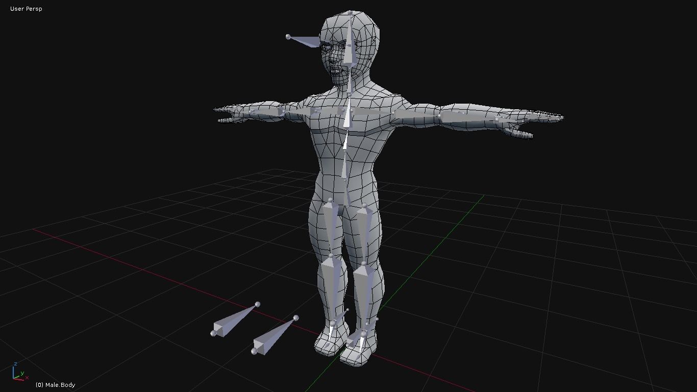 Stylized Male Base Mesh Low-poly 3D model_7