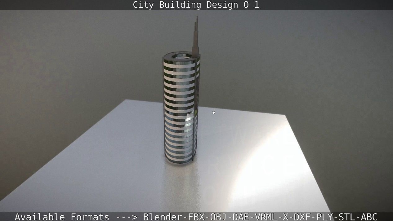 City Building Design O-1 Low-poly 3D model_102