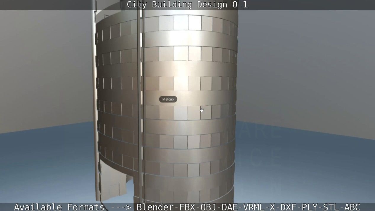 City Building Design O-1 Low-poly 3D model_74