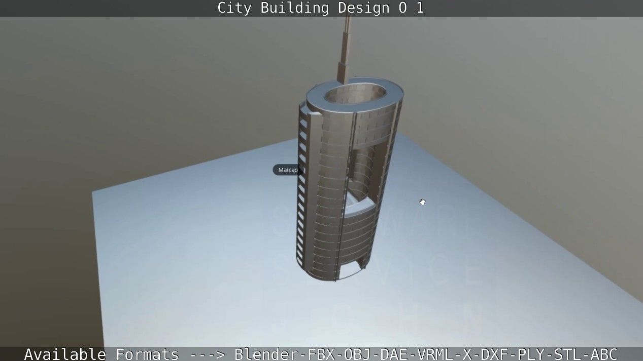 City Building Design O-1 Low-poly 3D model_79