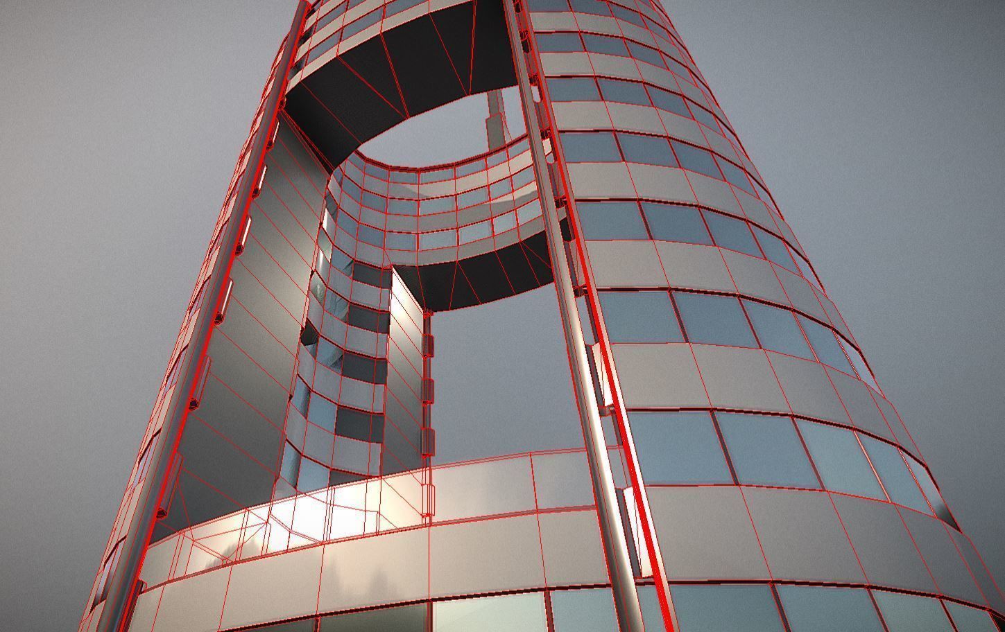 City Building Design O-1 Low-poly 3D model_11