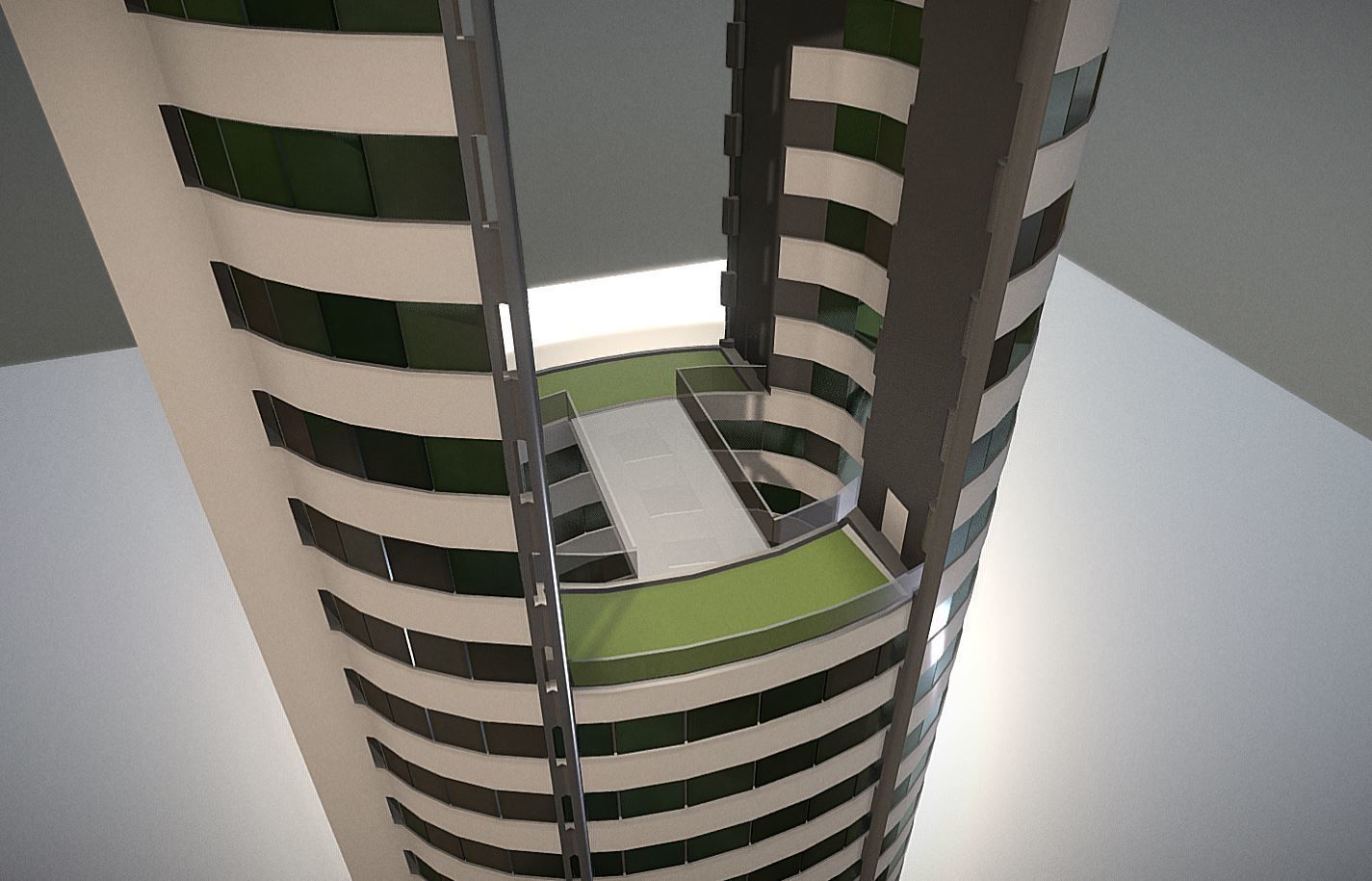 City Building Design O-1 Low-poly 3D model_7