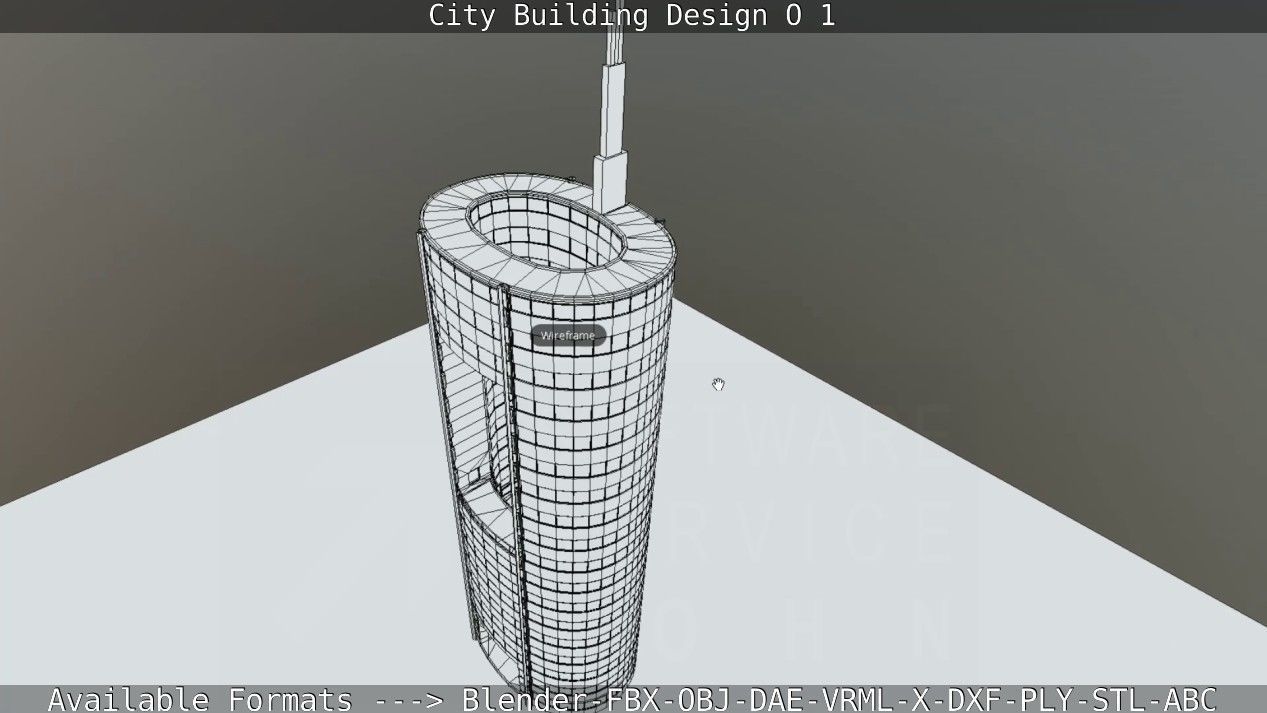 City Building Design O-1 Low-poly 3D model_76