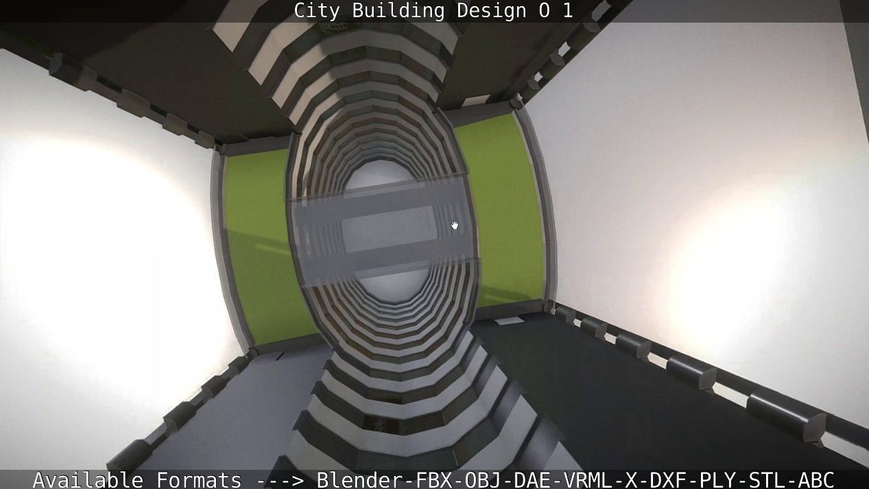 City Building Design O-1 Low-poly 3D model_28