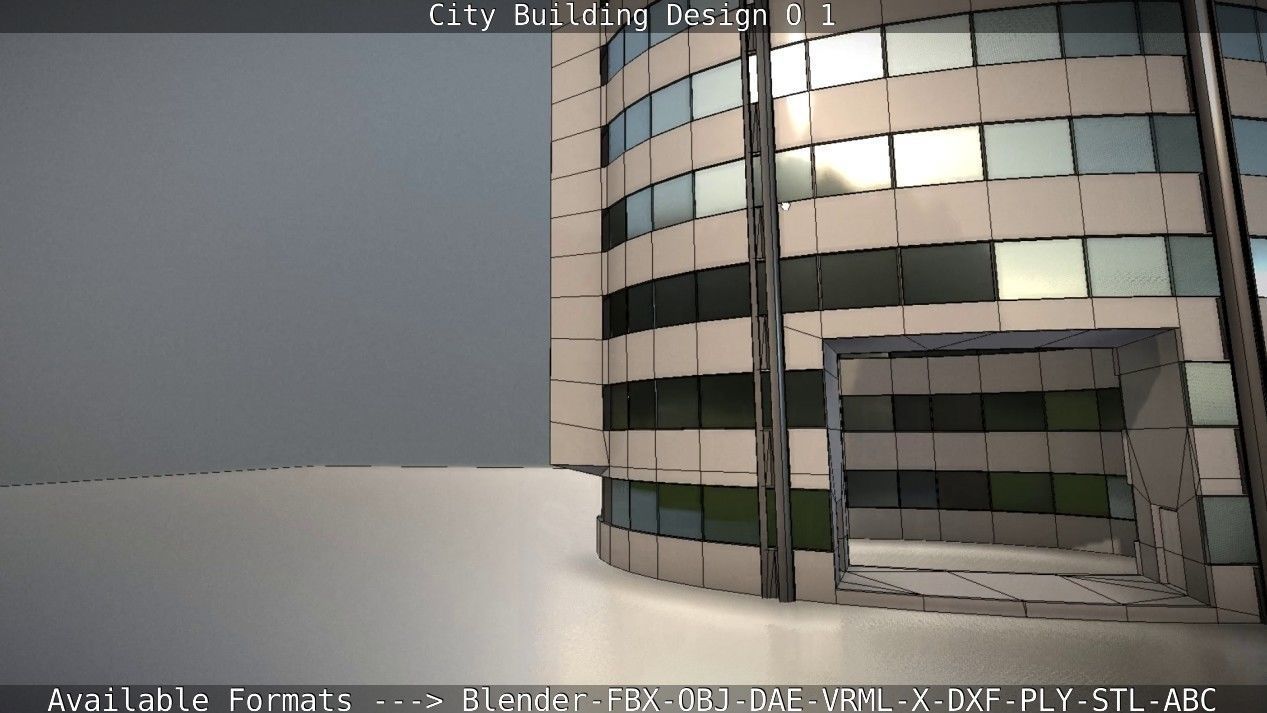 City Building Design O-1 Low-poly 3D model_69