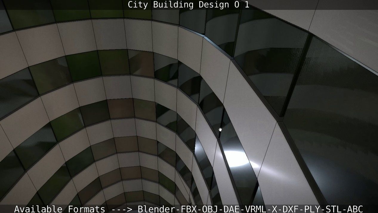 City Building Design O-1 Low-poly 3D model_46