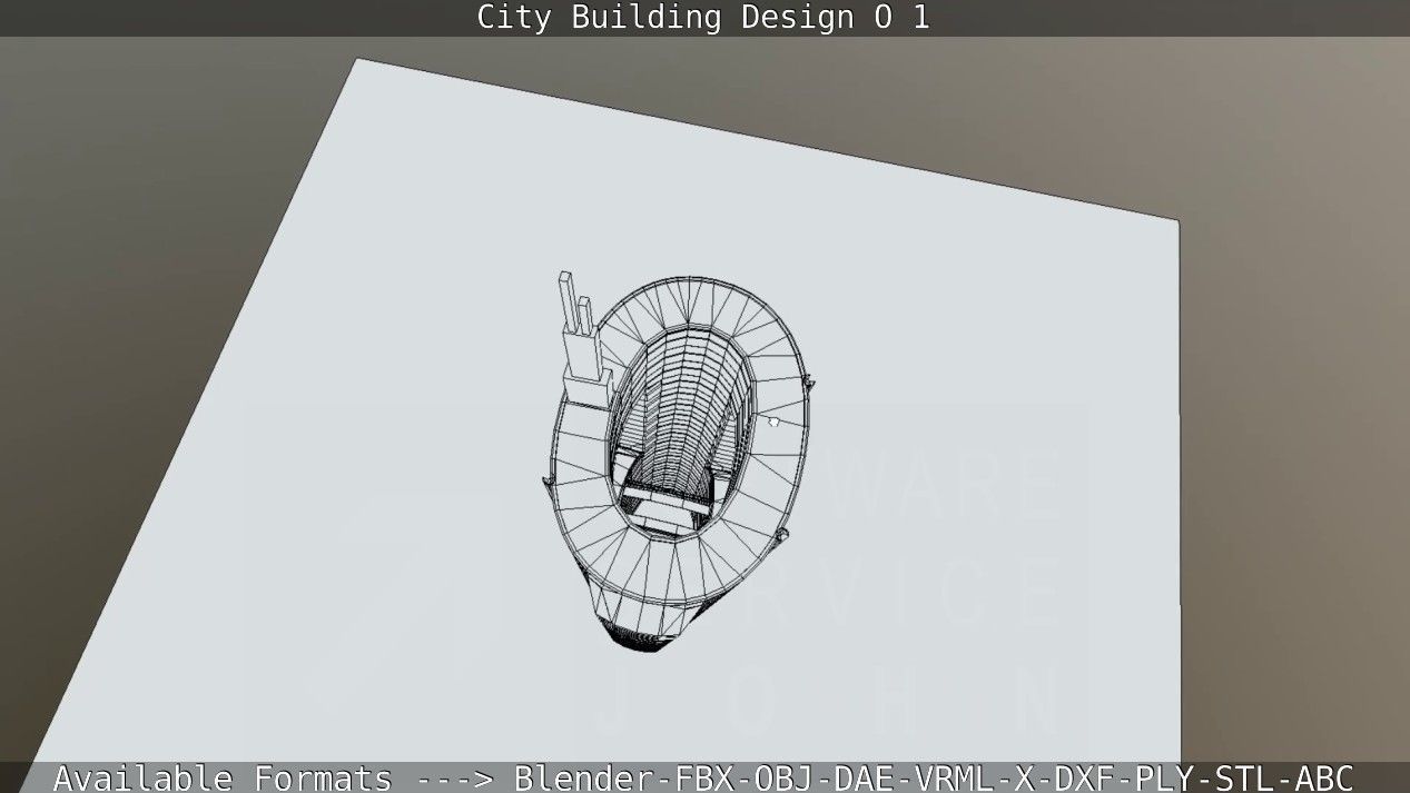 City Building Design O-1 Low-poly 3D model_52