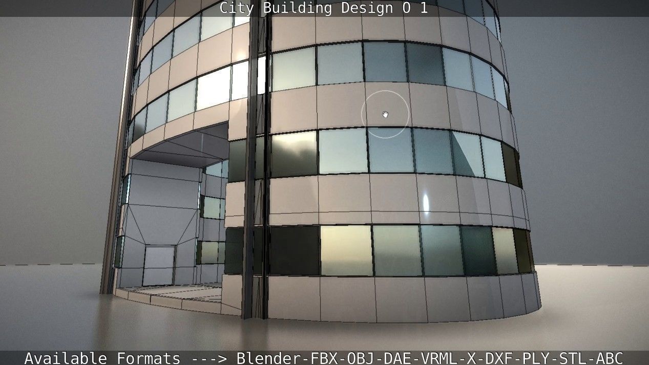 City Building Design O-1 Low-poly 3D model_71