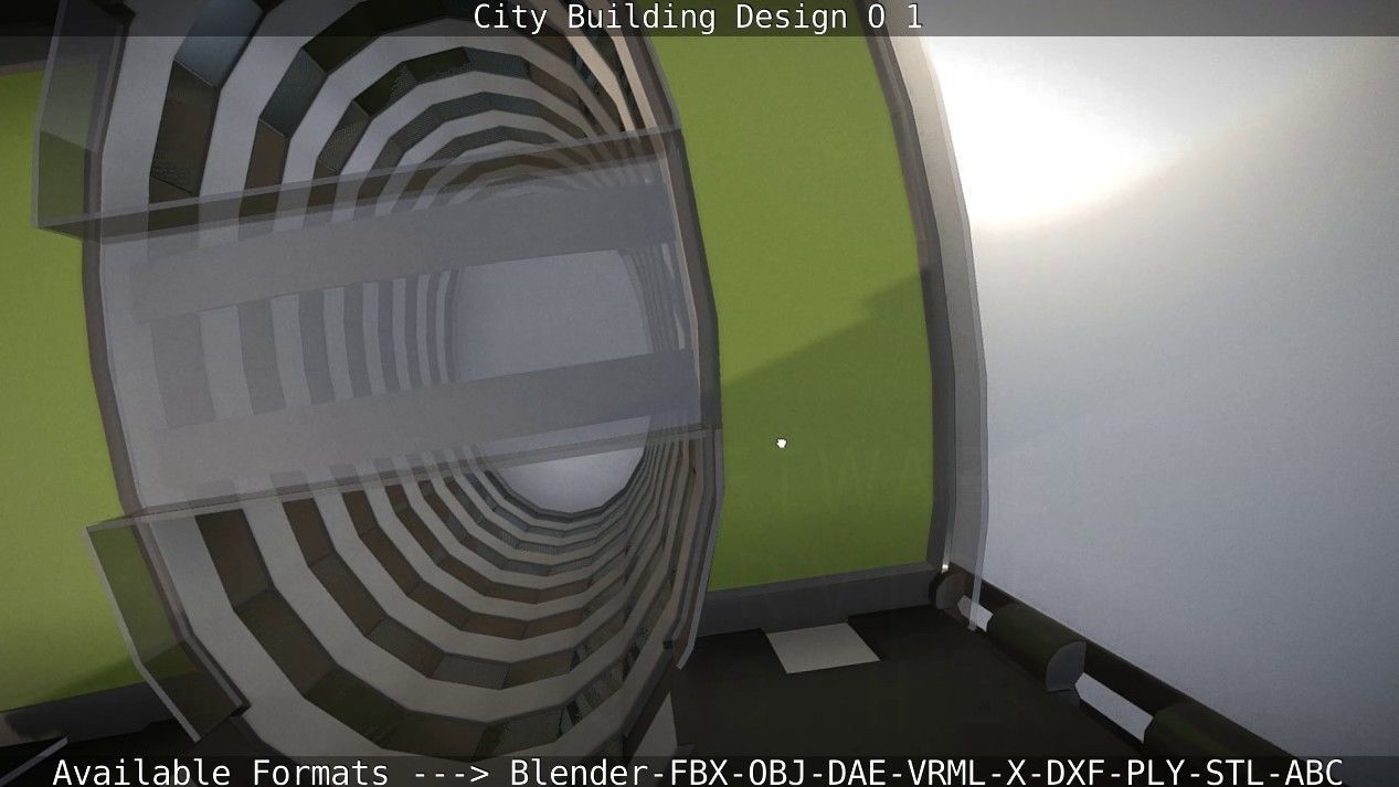 City Building Design O-1 Low-poly 3D model_27