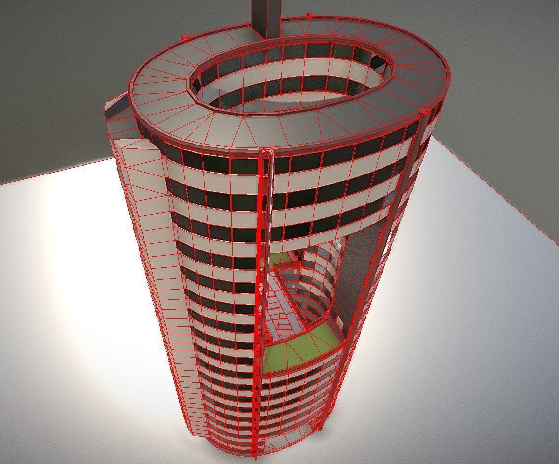 City Building Design O-1 Low-poly 3D model_8