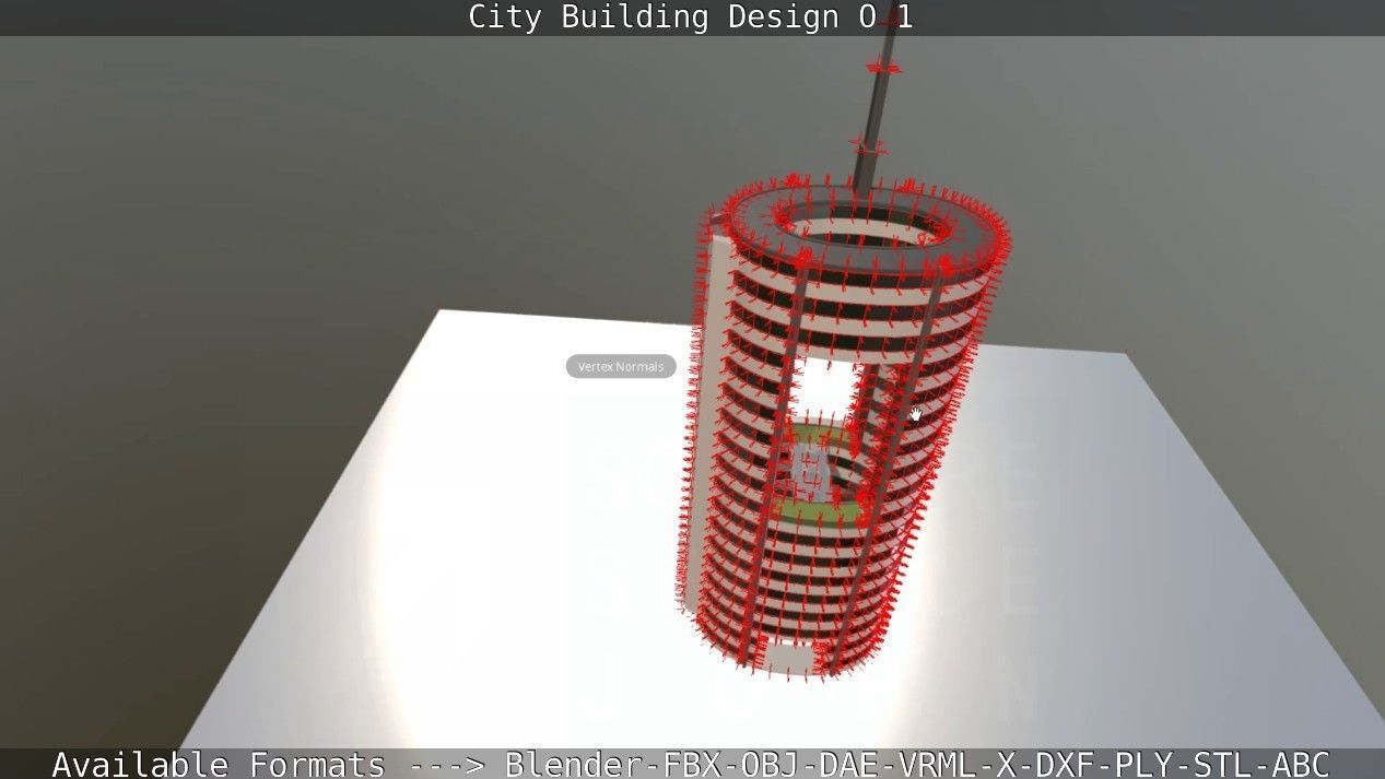 City Building Design O-1 Low-poly 3D model_78