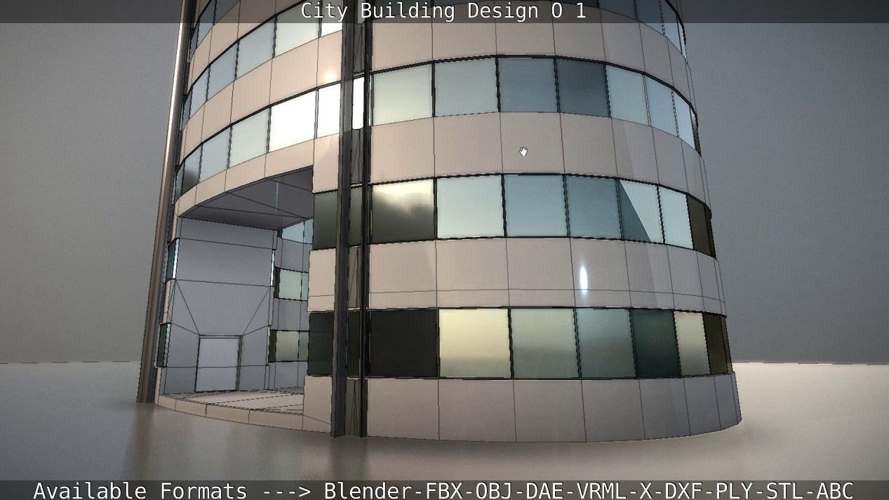 City Building Design O-1 Low-poly 3D model_72