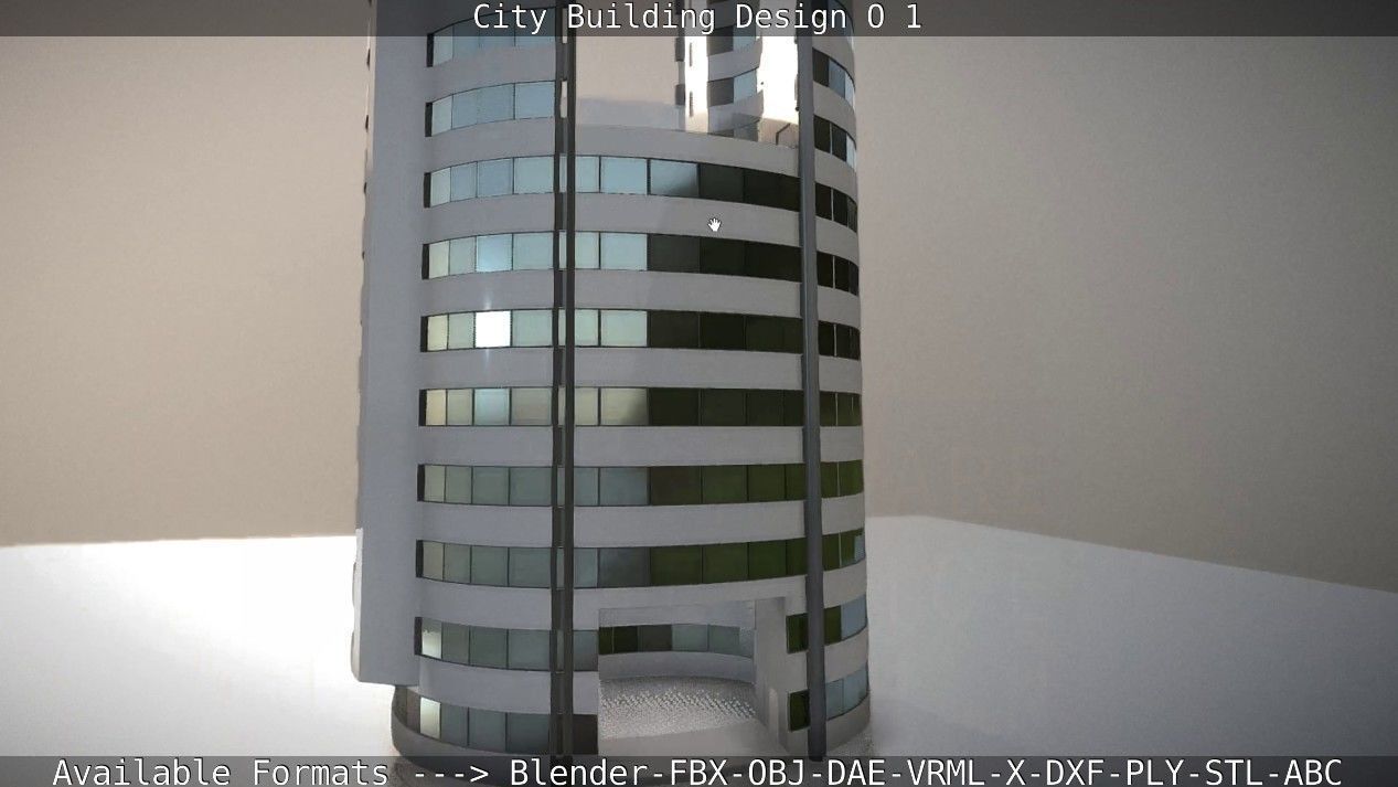 City Building Design O-1 Low-poly 3D model_23