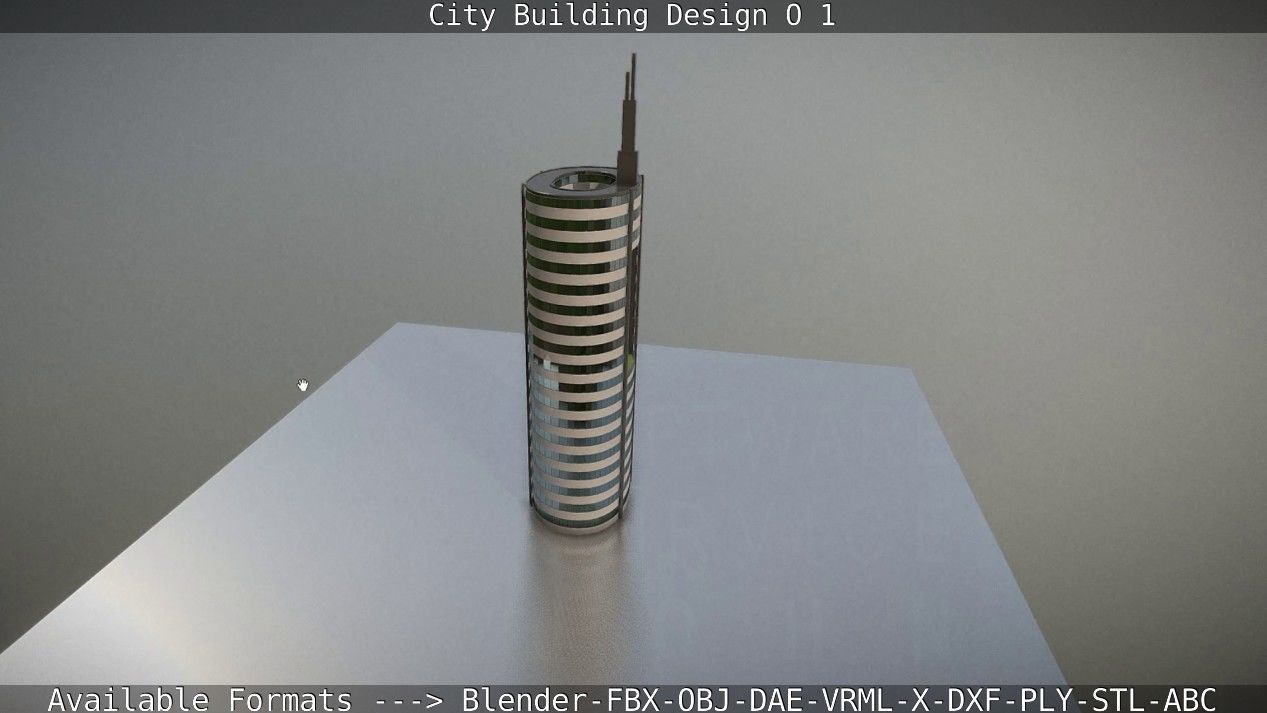 City Building Design O-1 Low-poly 3D model_103