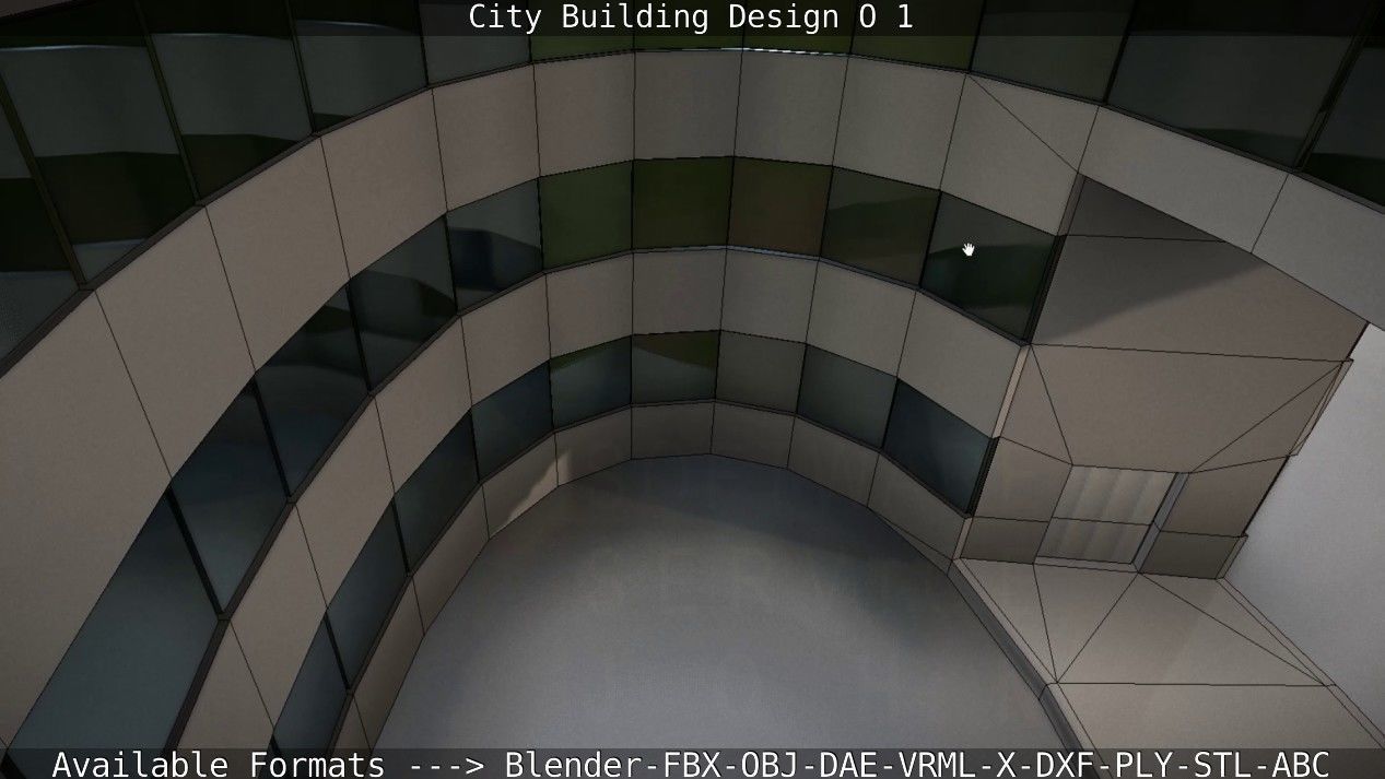 City Building Design O-1 Low-poly 3D model_45