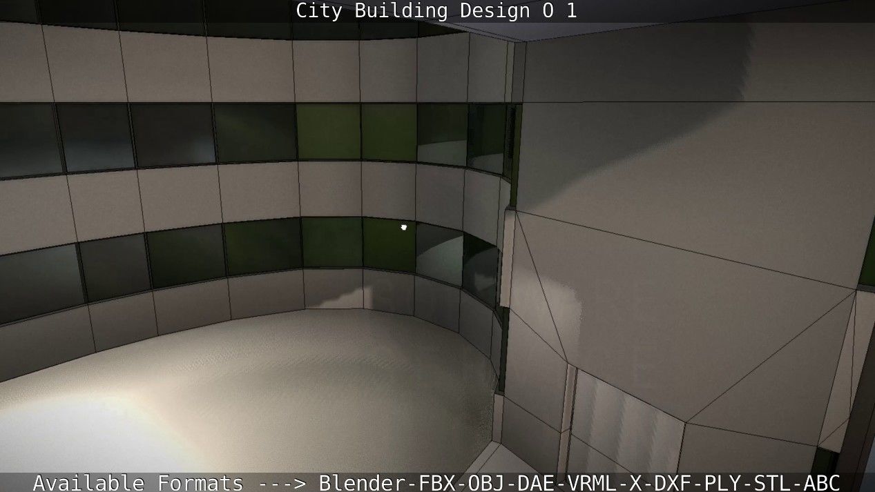 City Building Design O-1 Low-poly 3D model_44