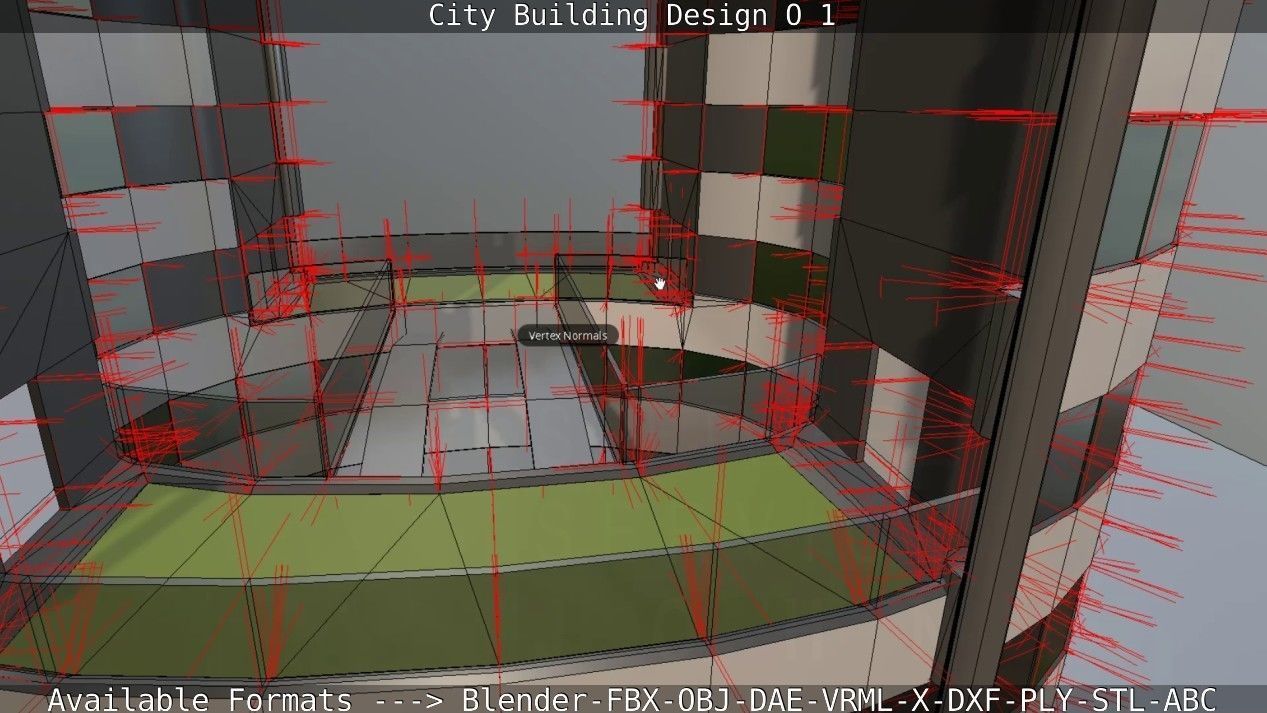 City Building Design O-1 Low-poly 3D model_60