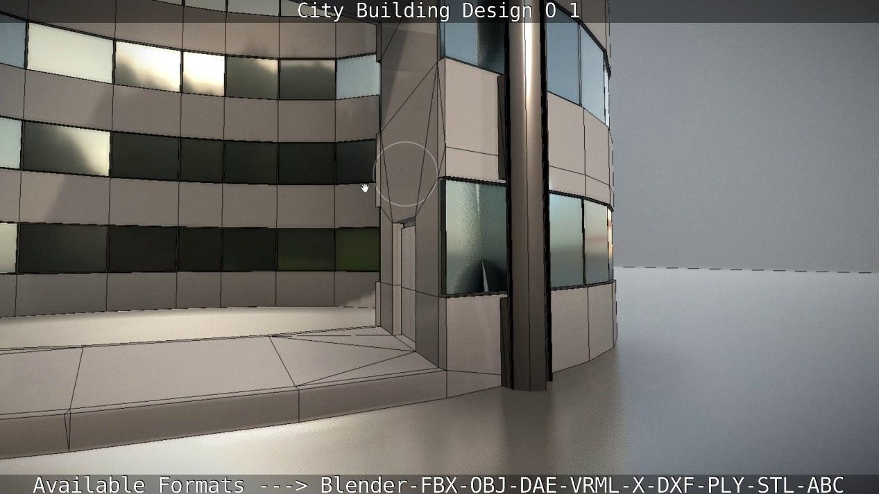 City Building Design O-1 Low-poly 3D model_42