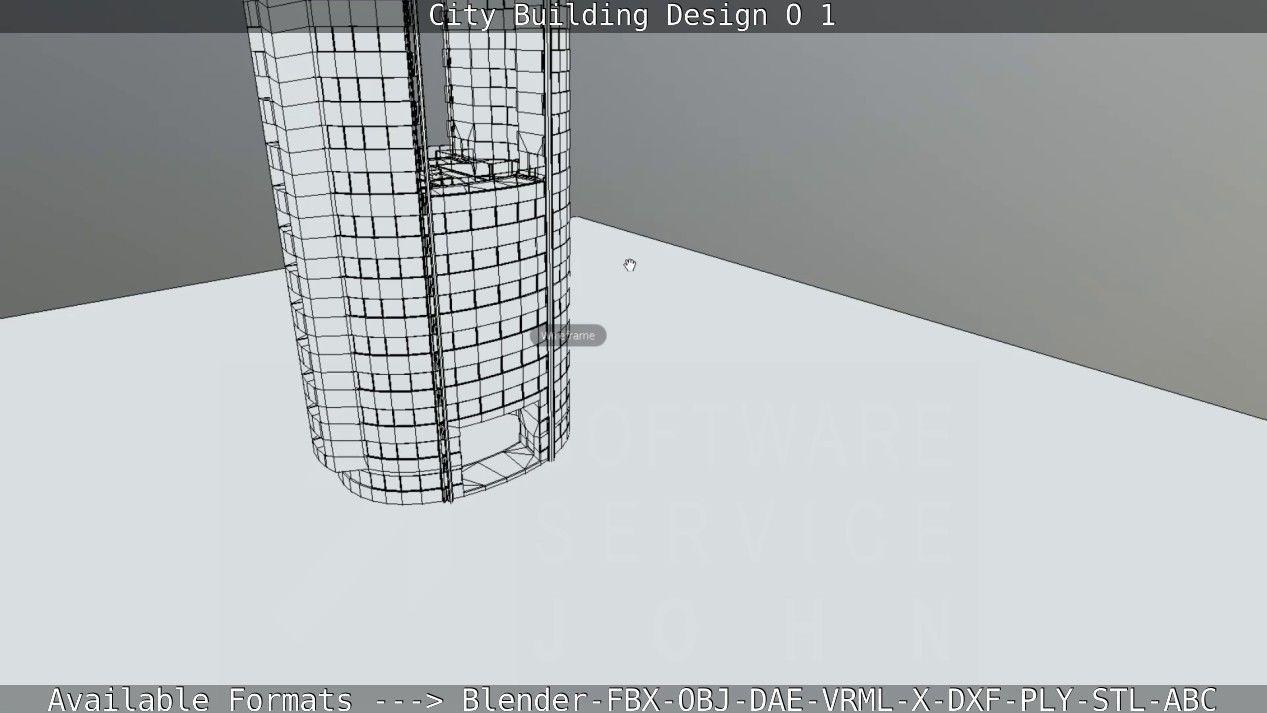 City Building Design O-1 Low-poly 3D model_48