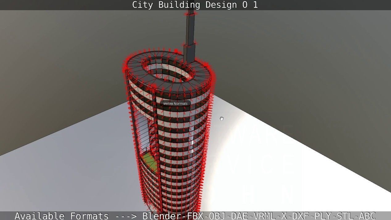 City Building Design O-1 Low-poly 3D model_77