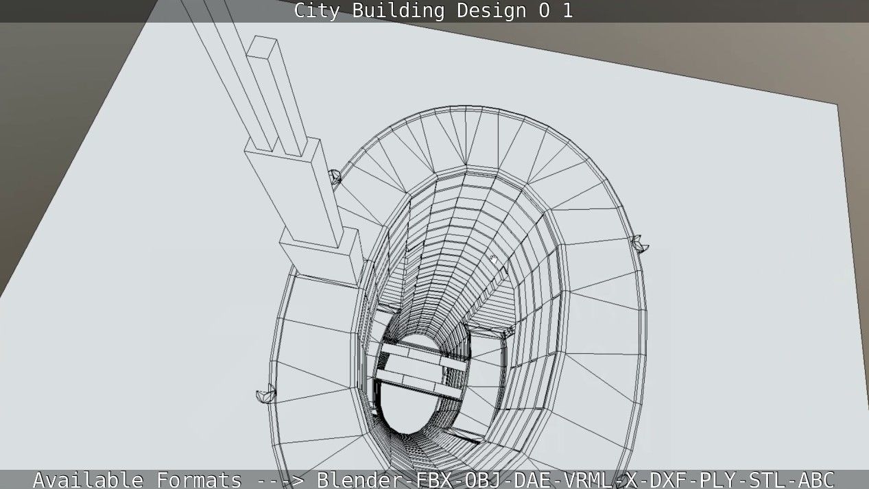 City Building Design O-1 Low-poly 3D model_51
