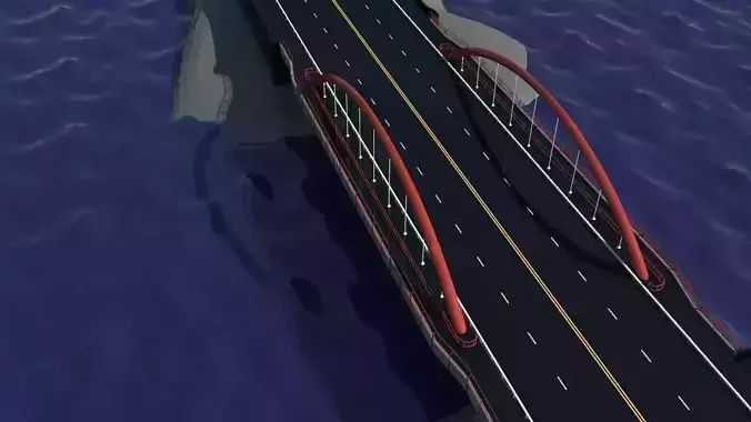 New York metal bridge  3D model