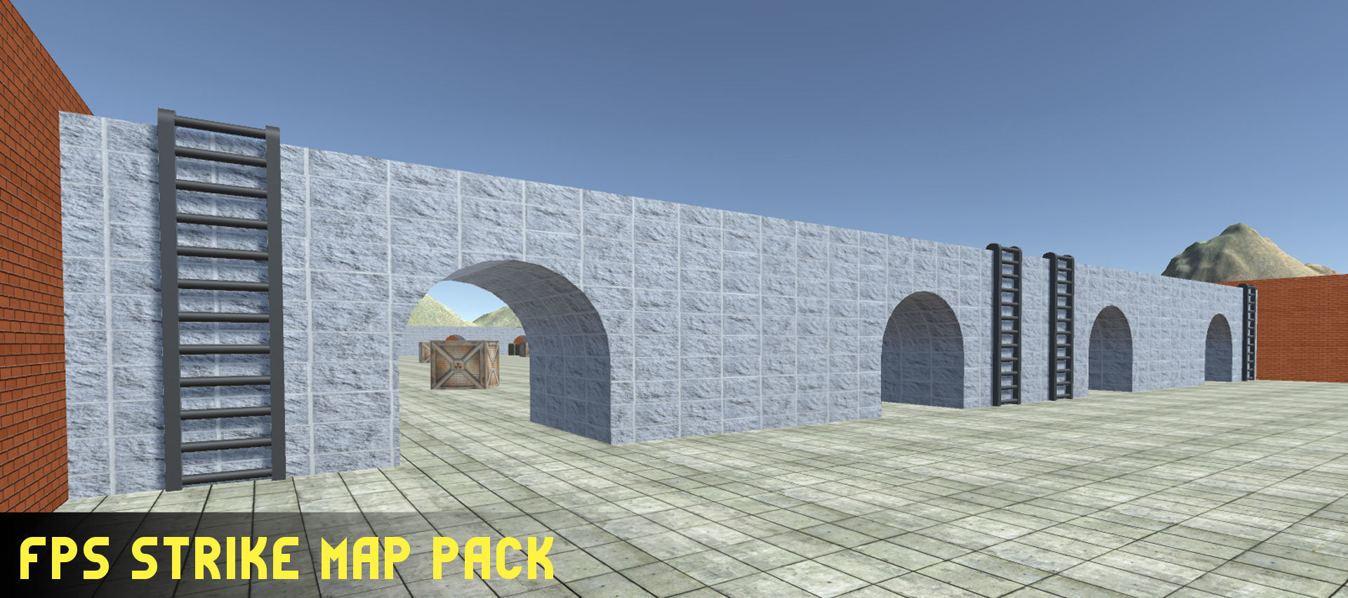 FPS Strike Map Low-poly 3D model_4