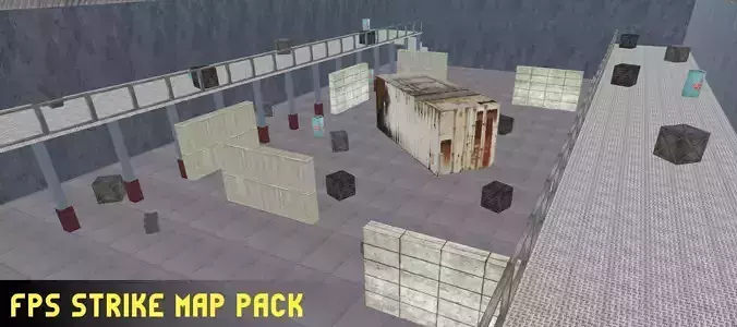 FPS Strike Map Low-poly 3D model