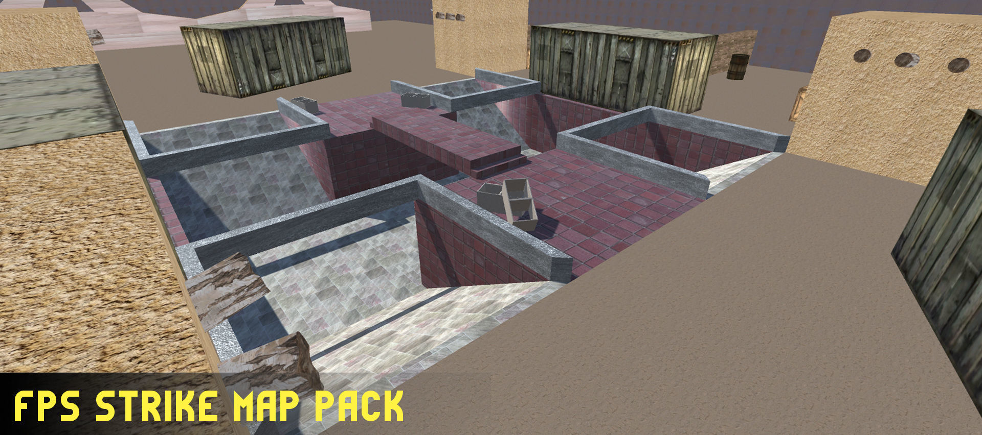 FPS Strike Map Low-poly 3D model_8