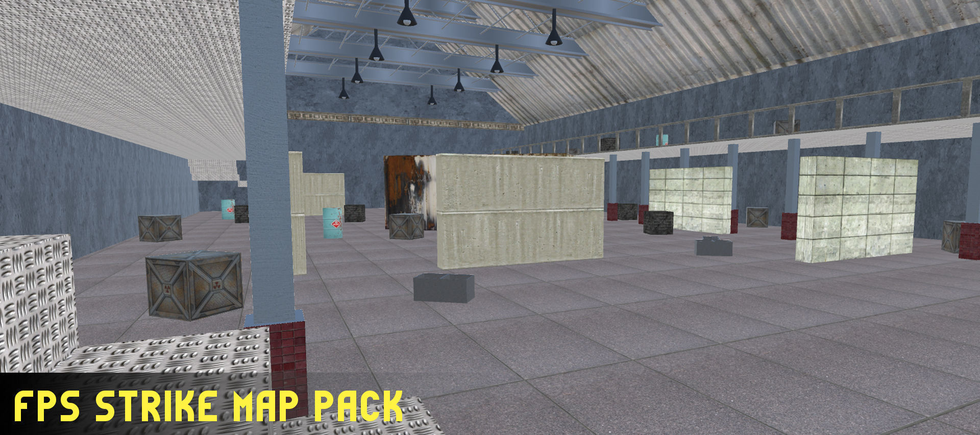 FPS Strike Map Low-poly 3D model_10