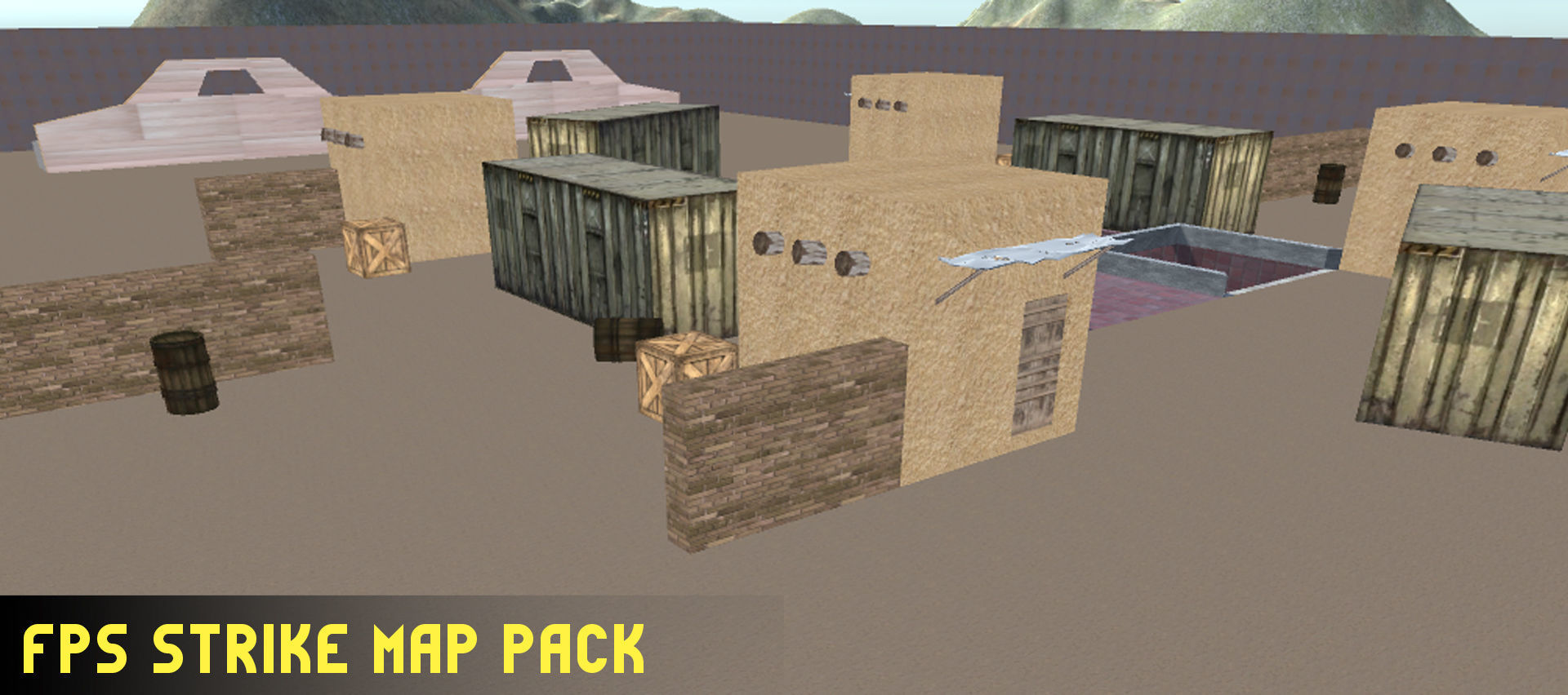 FPS Strike Map Low-poly 3D model_7