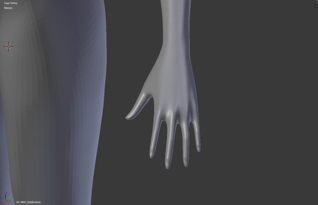 Female base body 3D model_16