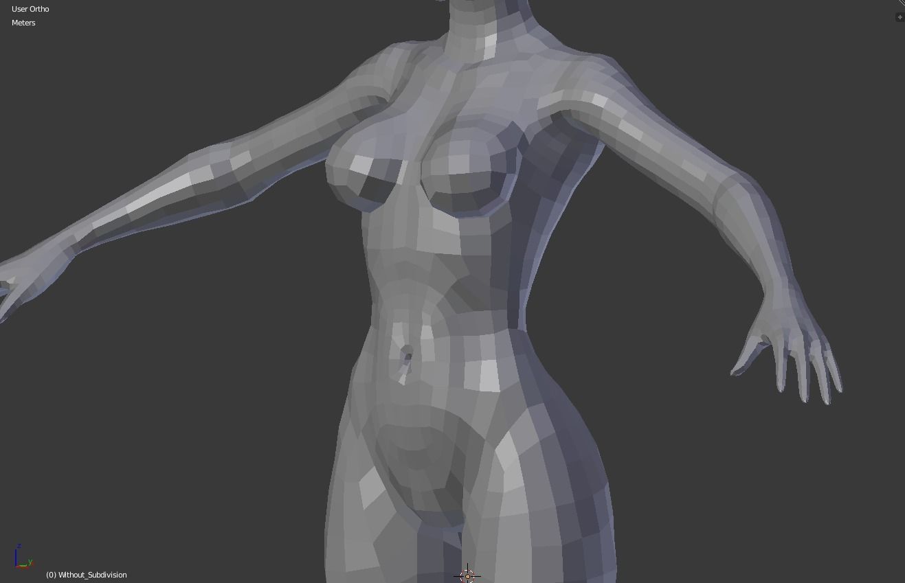 Female base body 3D model_13
