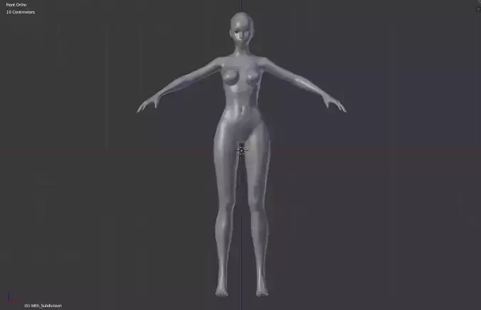 Female base body 3D model