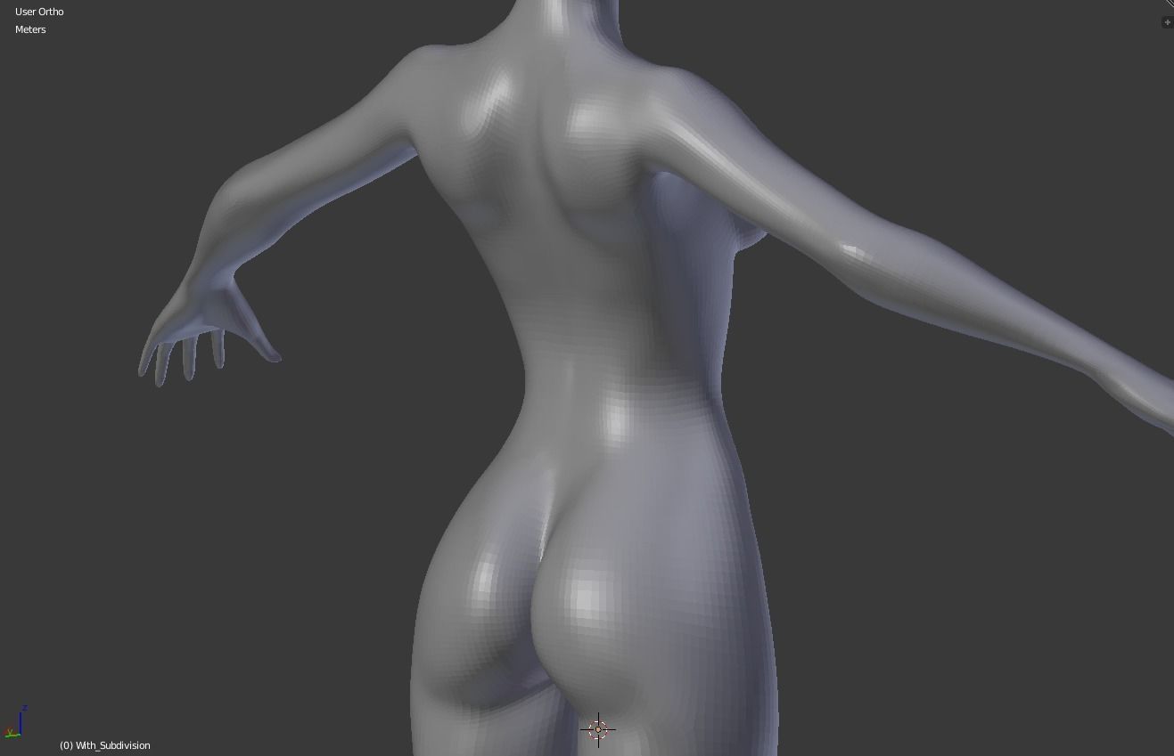 Female base body 3D model_14