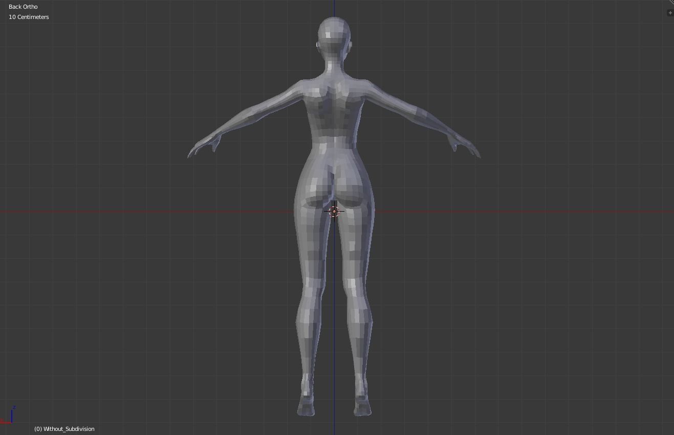 Female base body 3D model_5