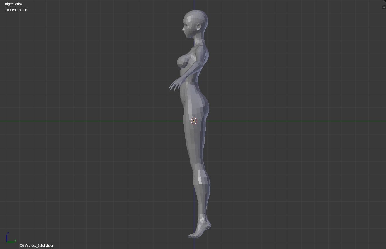 Female base body 3D model_2