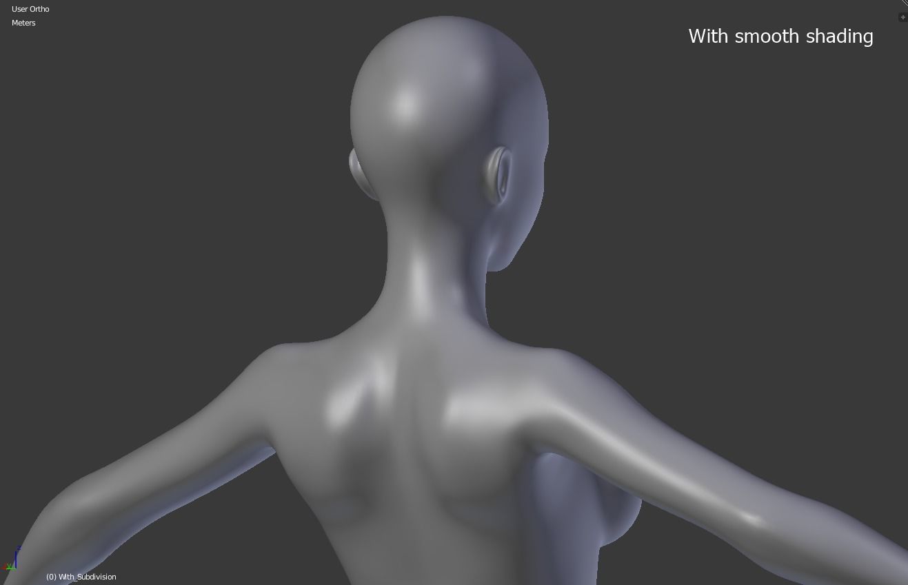 Female base body 3D model_23