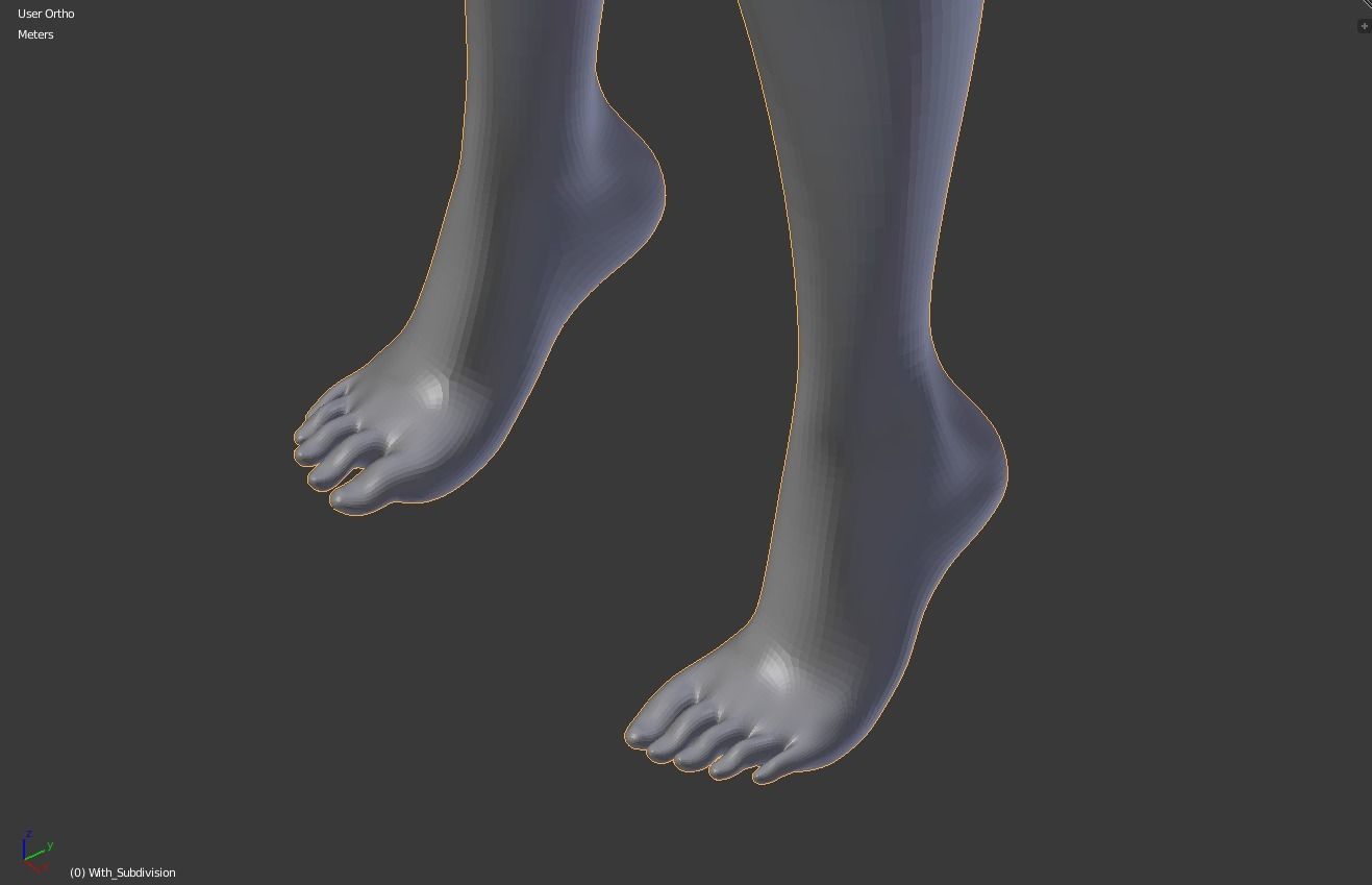 Female base body 3D model_18