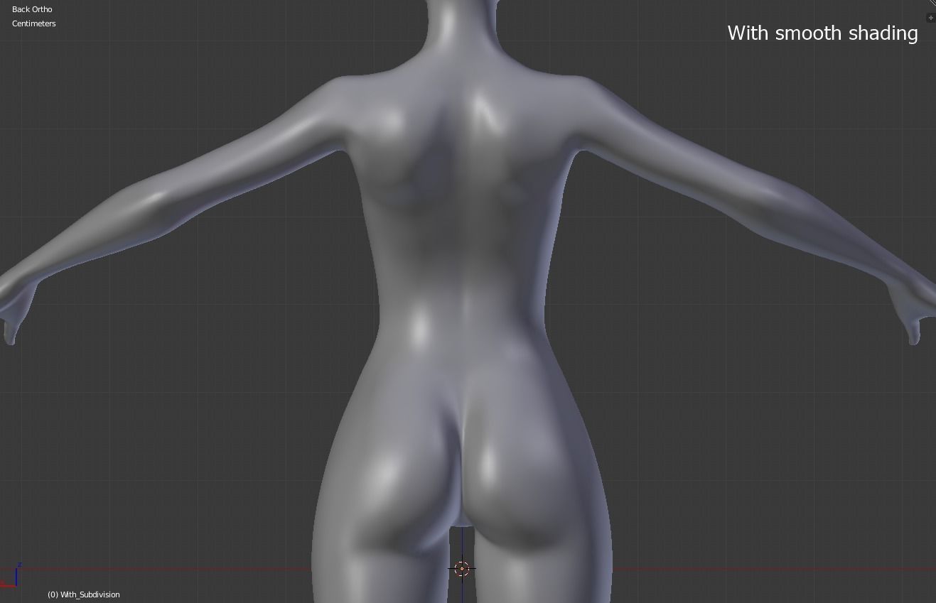 Female base body 3D model_24