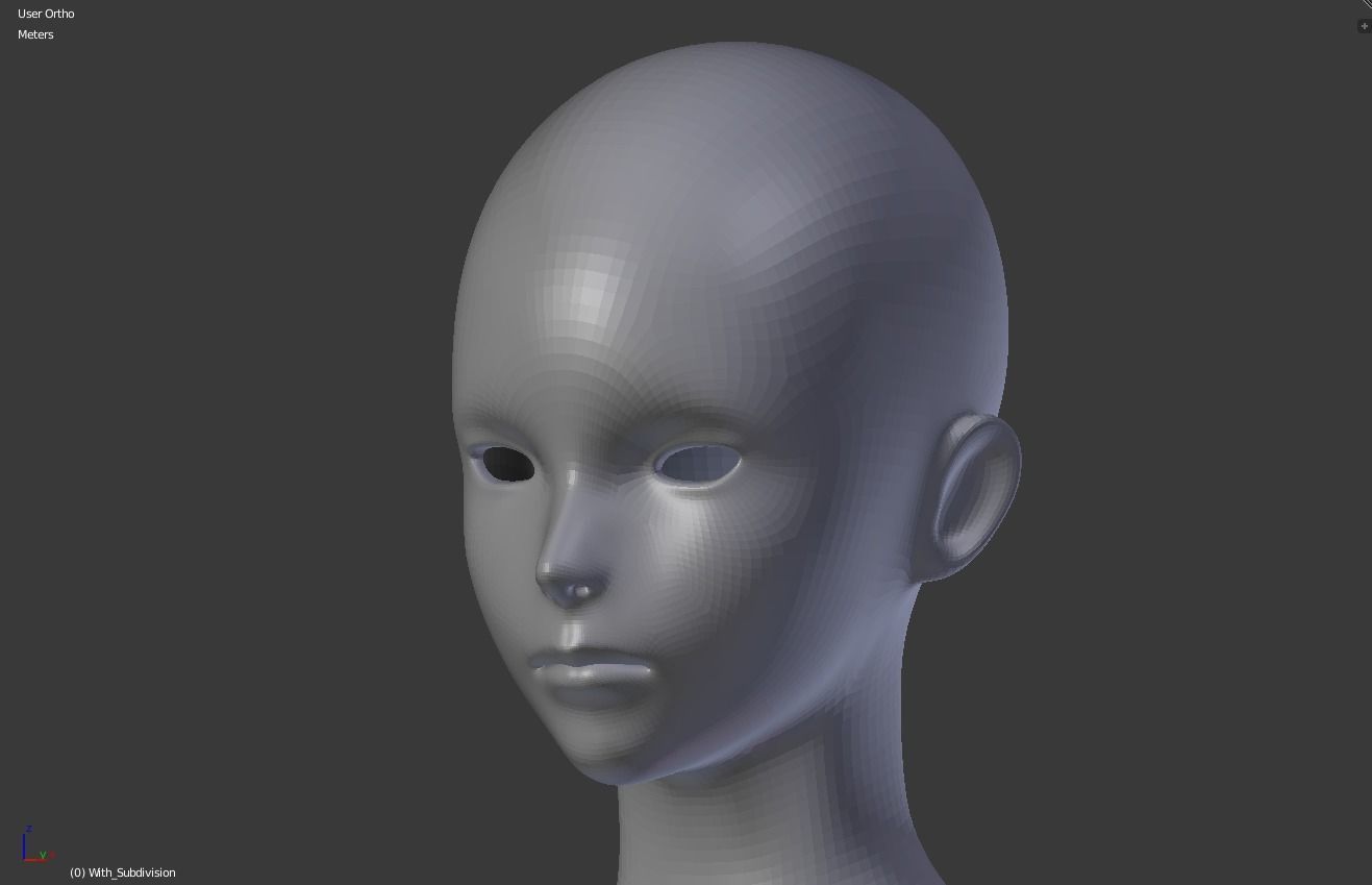 Female base body 3D model_8