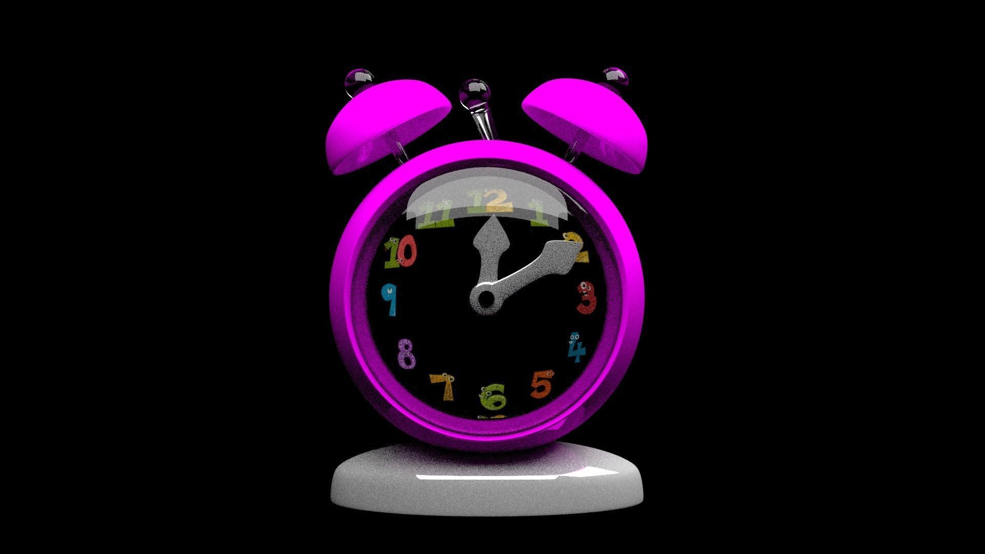 Clock alarm 3D model_2