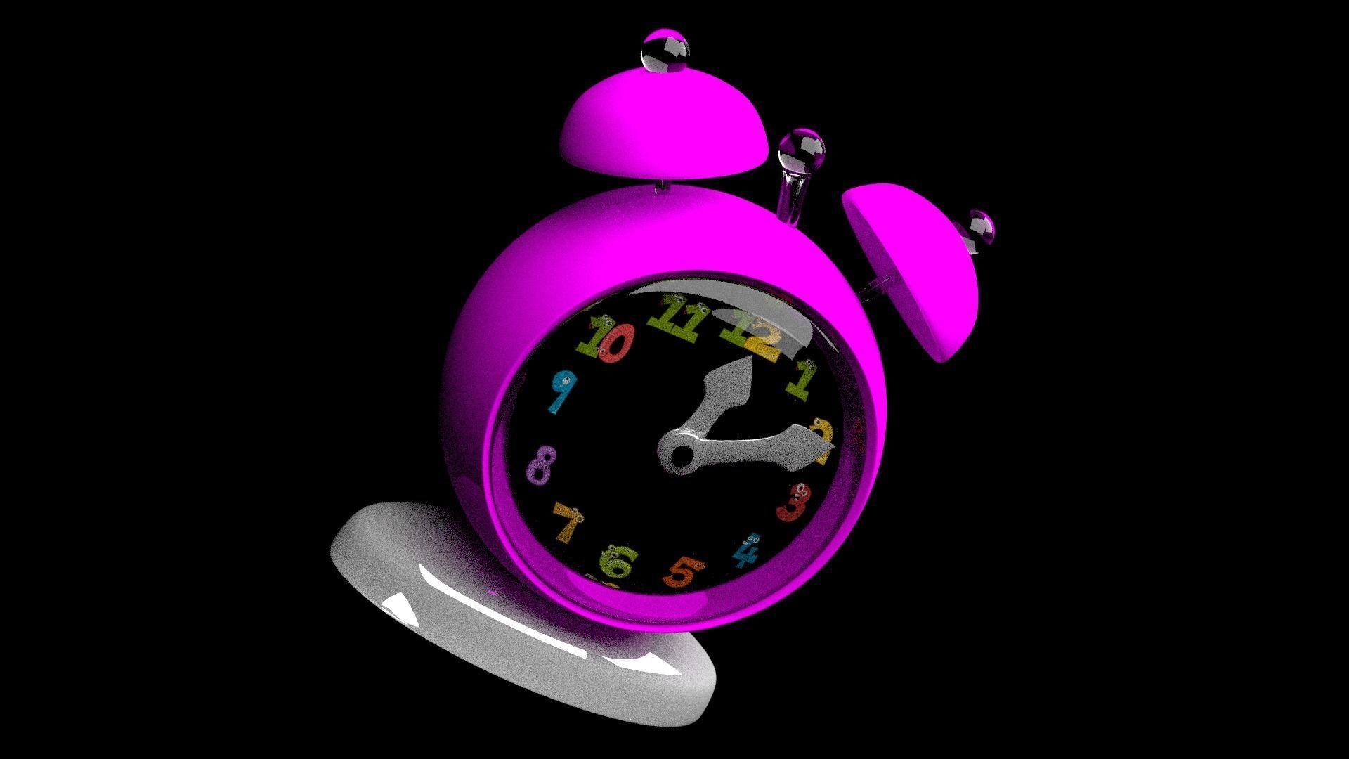 Clock alarm 3D model_3