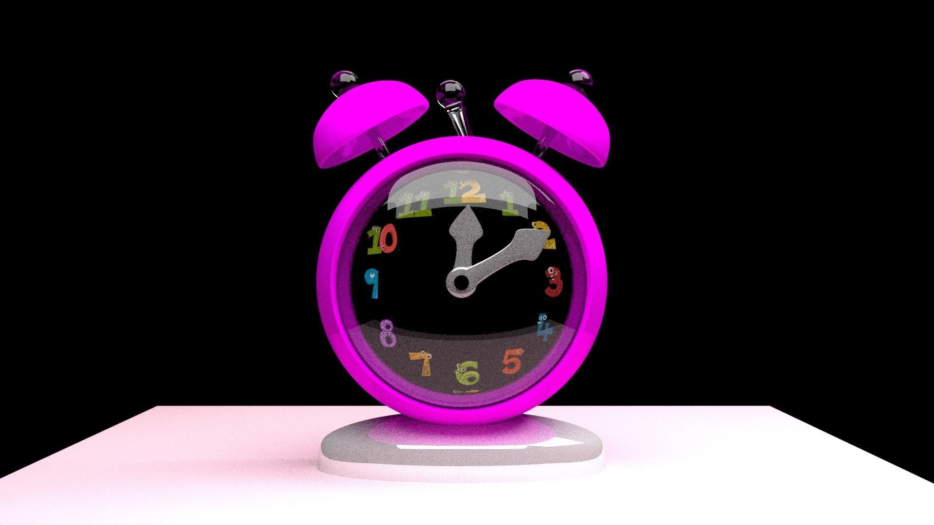 Clock alarm 3D model_4