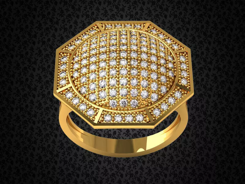 Clusters beads setting Ring Free 3D print model