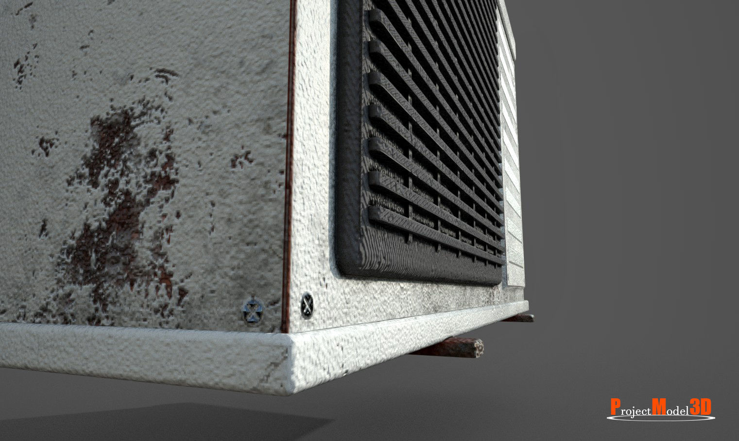Air Conditioner  Version 001 Low-poly 3D model_7